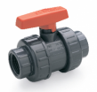Кран шаровый ПВХ 50 (клеевой) PVC-U, PN10 - AGRO96.RU