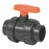 Кран шаровый ПВХ 75 (клеевой) PVC-U, PN10 - AGRO96.RU