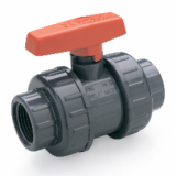 Кран шаровый ПВХ 63 (клеевой) PVC-U, PN10 - AGRO96.RU