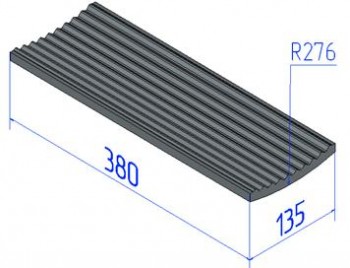 Дека КДМ-5.00.009 (380х135х15,  Rнар-275мм, Rвн-261мм) - AGRO96.RU