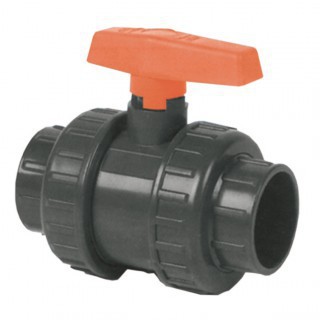 Кран шаровый ПВХ 75 (клеевой) PVC-U, PN10 - AGRO96.RU