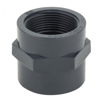Муфта ПВХ переходная 63х1" Н-ВР (клеевая ) PVC-U, PN10 - AGRO96.RU