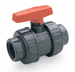 Кран шаровый ПВХ 50 (клеевой) PVC-U, PN10 - AGRO96.RU